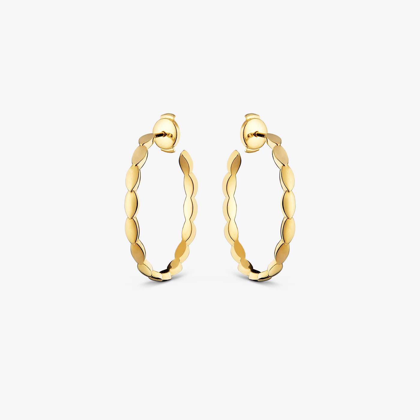 Large Model Yellow Gold Elisa Hoop Earrings