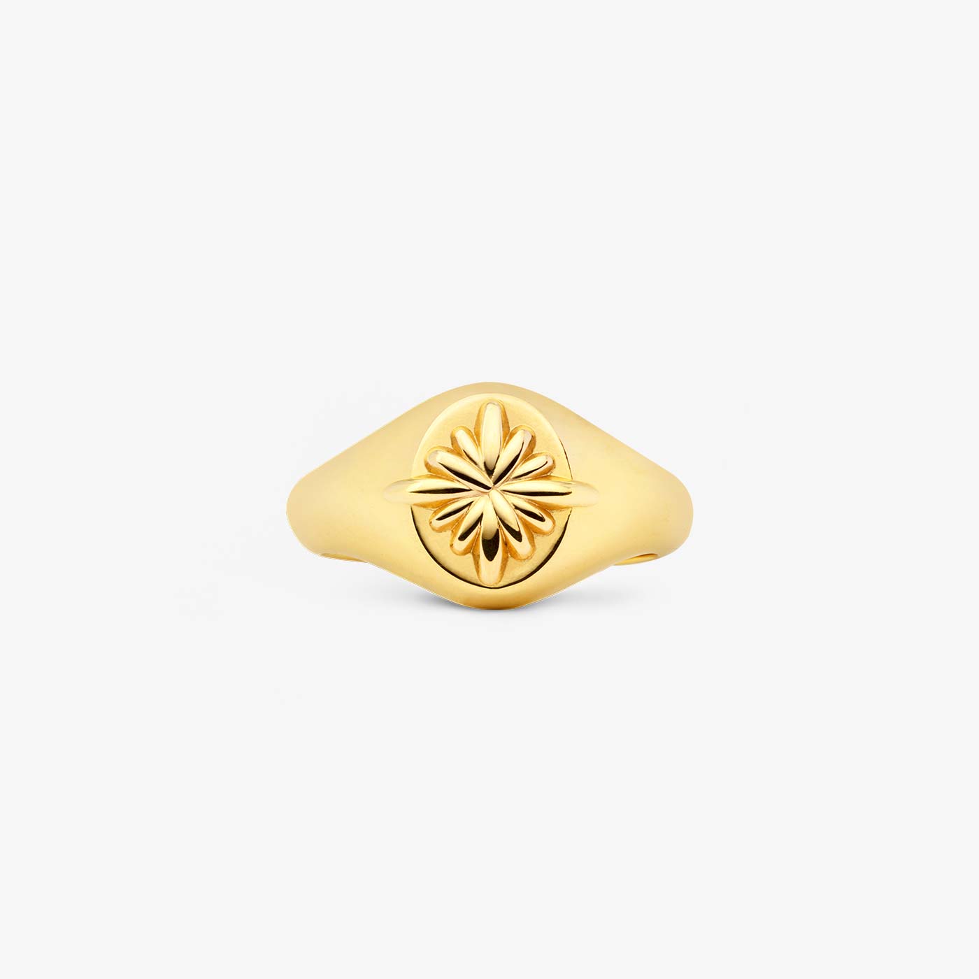 Yellow Gold Stella Pinky Signet Ring