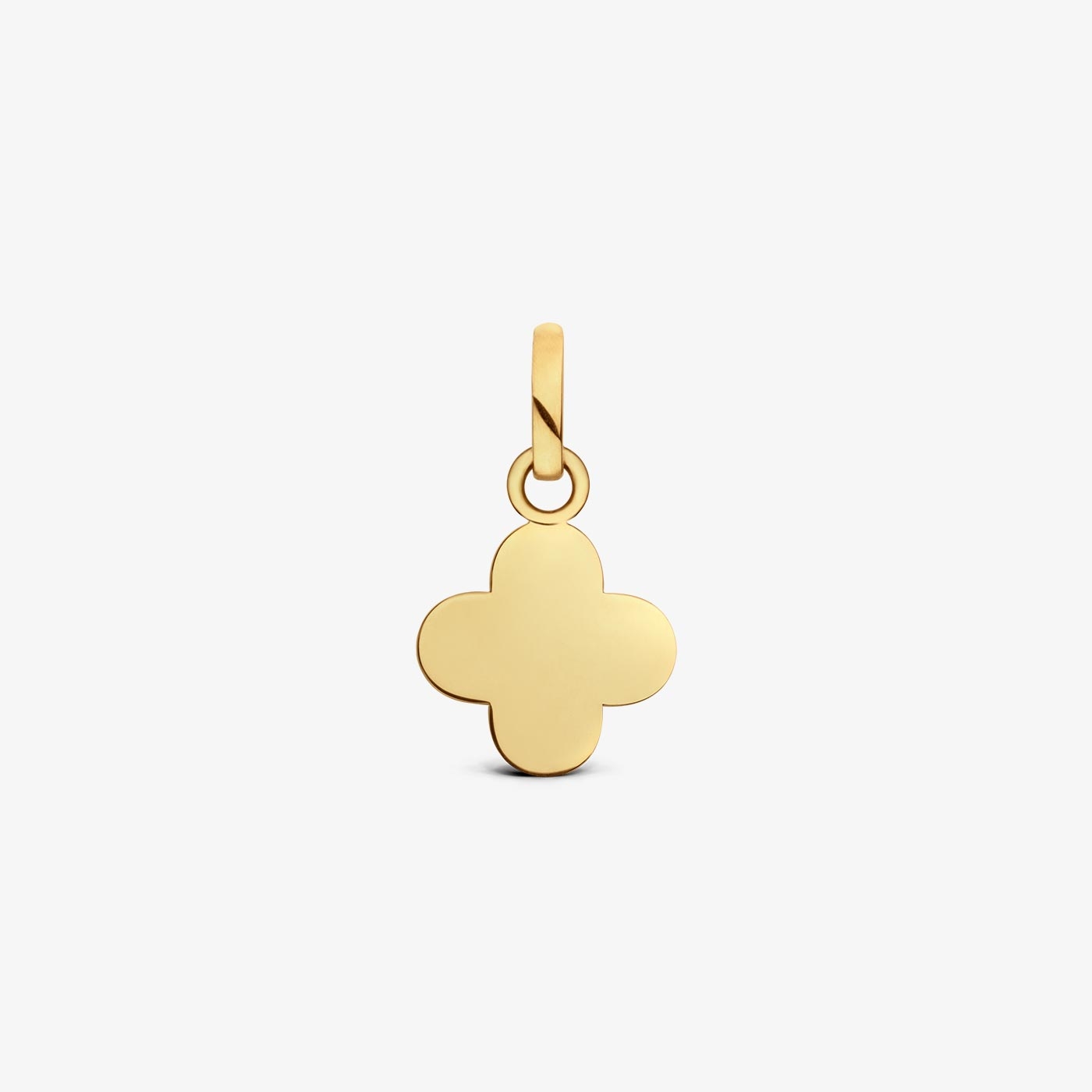 Baby Yellow Gold Clover Cross