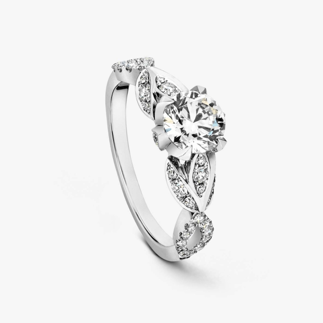 White Gold and 1 ct Diamond Élisa Solitaire Ring