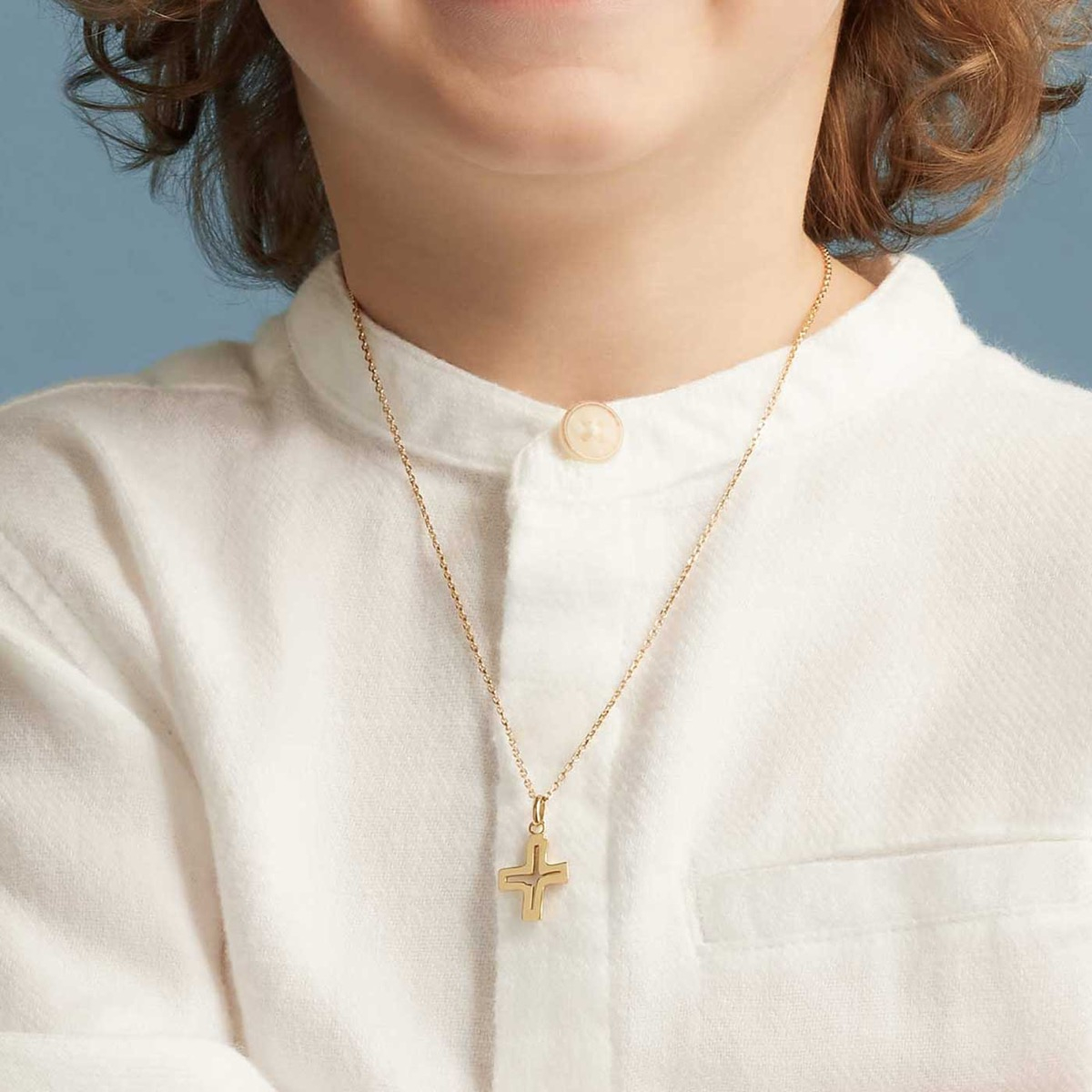 JMJ cross pendant - Yellow gold - Castelbajac - Arthus Bertrand