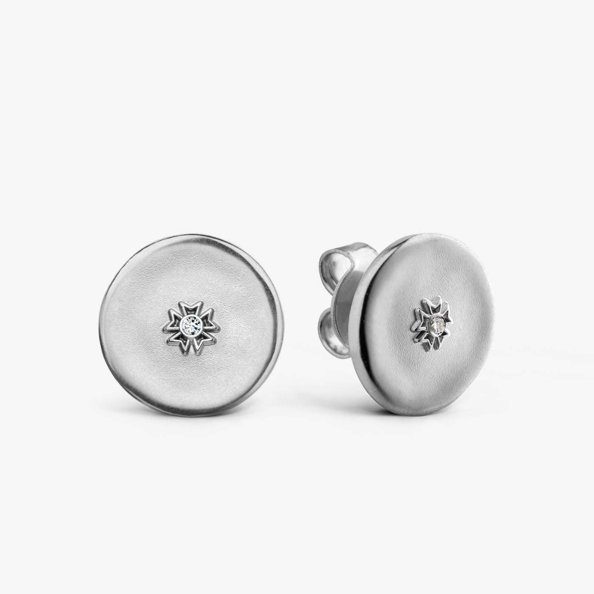 Boucles d'oreilles Astrée - Argent et Diamant - Les Allégories