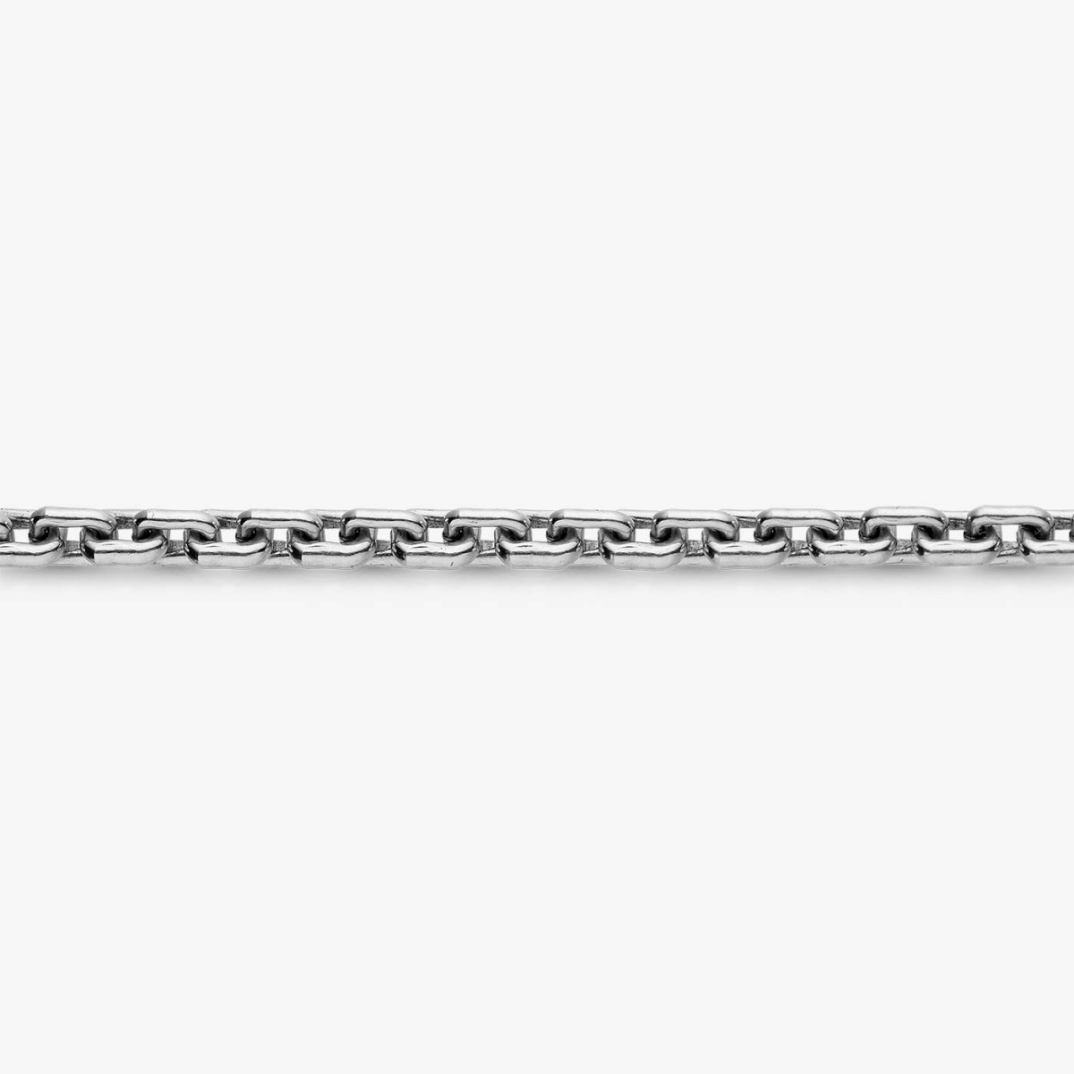 Silver Rectangular Mesh Chain, 55 cm, zoomed mesh view