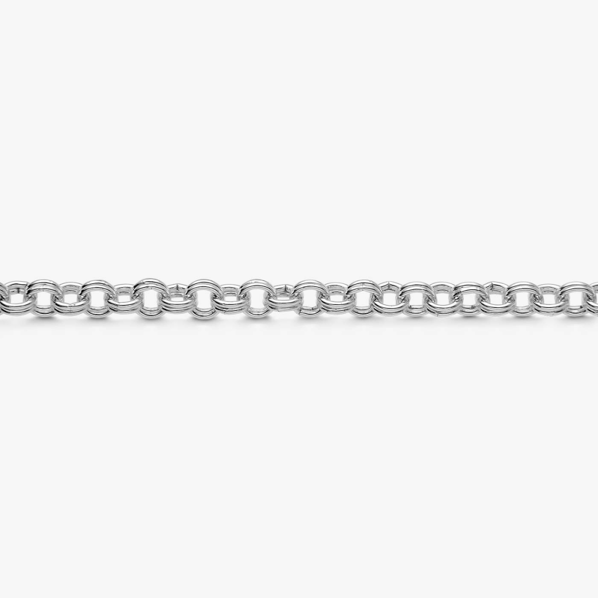 Silver Double Mesh Chain, 55 cm, zoomed view