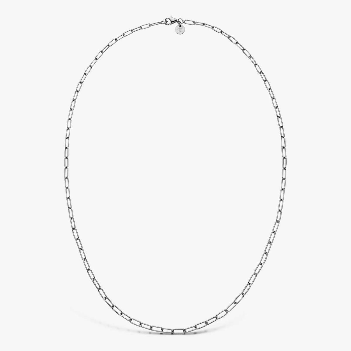 White Gold Chain Necklace - 42 cm, necklace view