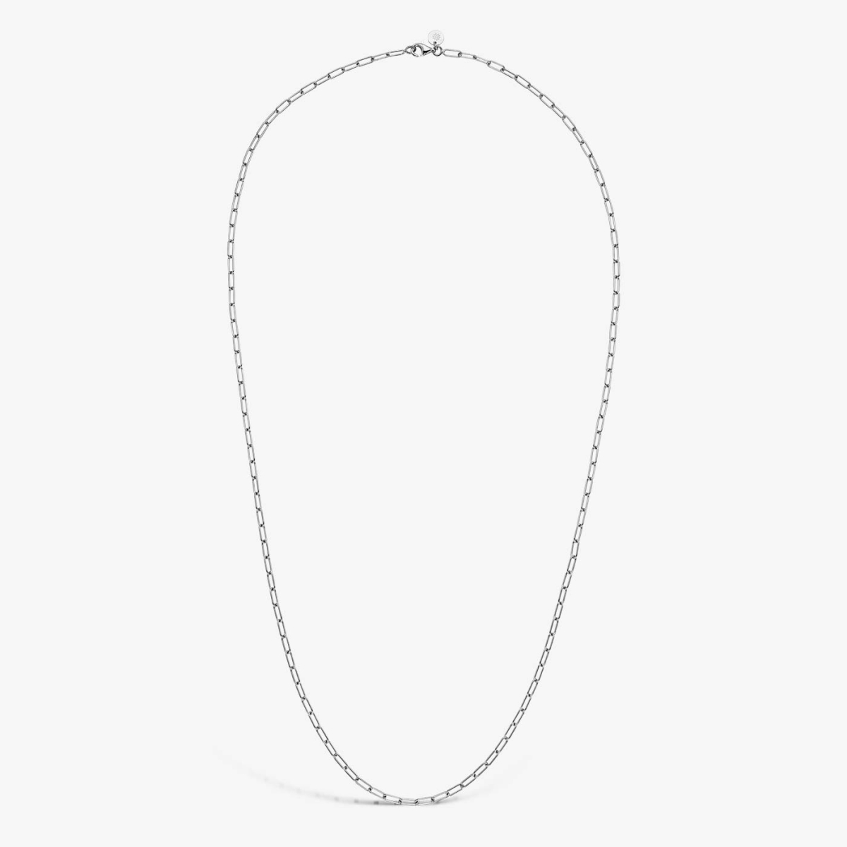 White Gold Chain Necklace, 60 cm, necklace view