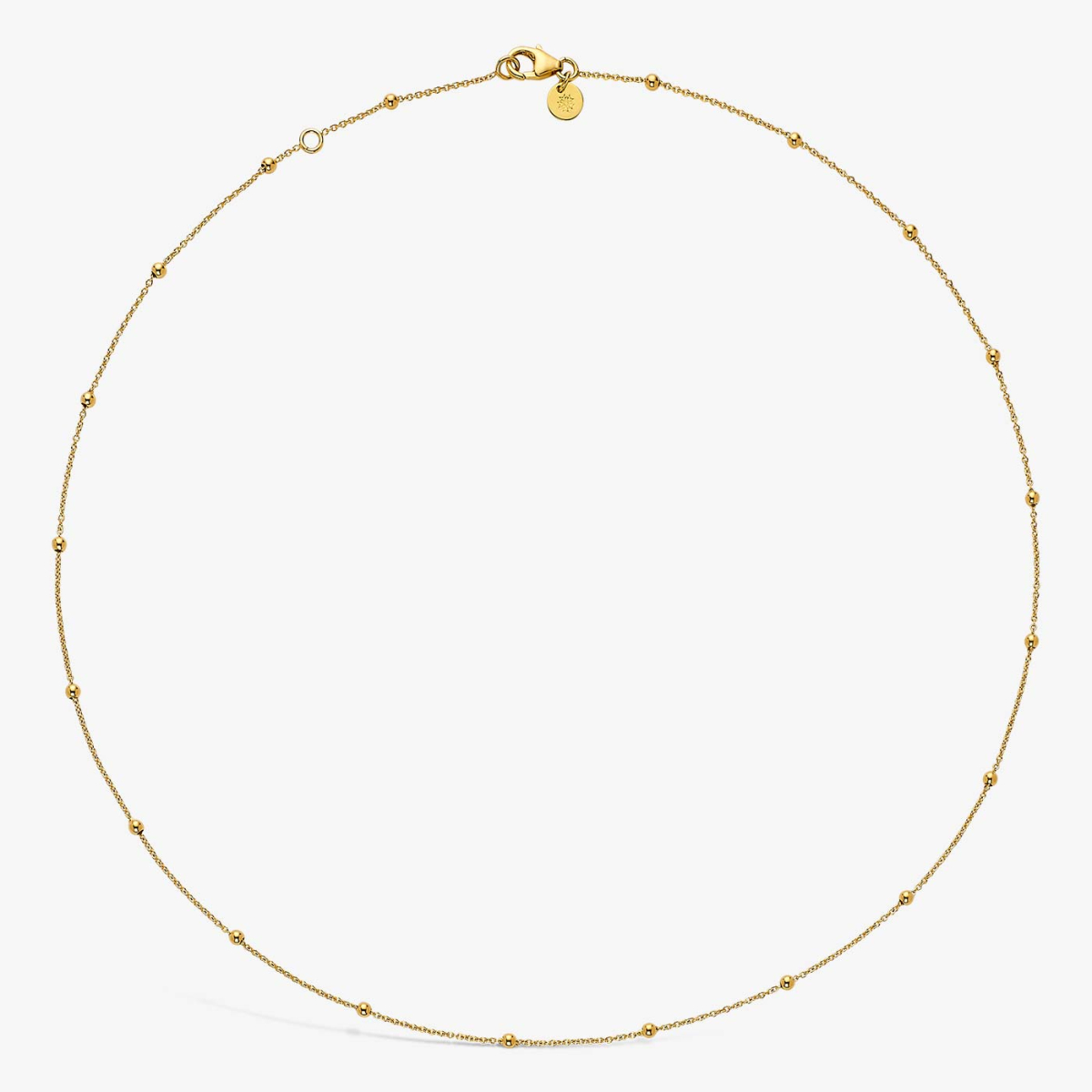 Ball Chain - 45 cm in Yellow Gold - 2.35 g, necklace view