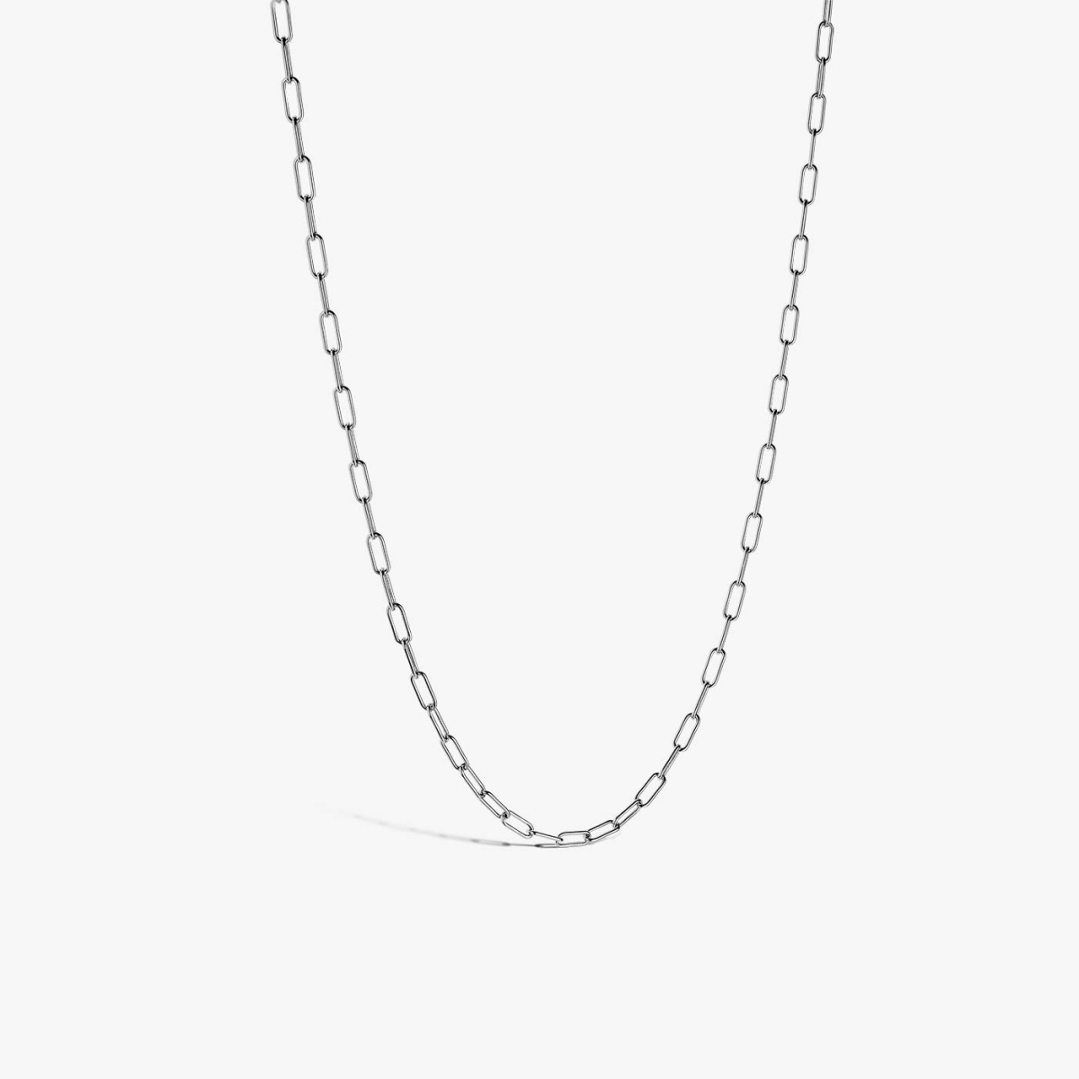 White Gold Chain Necklace - 42 cm, zoomed view