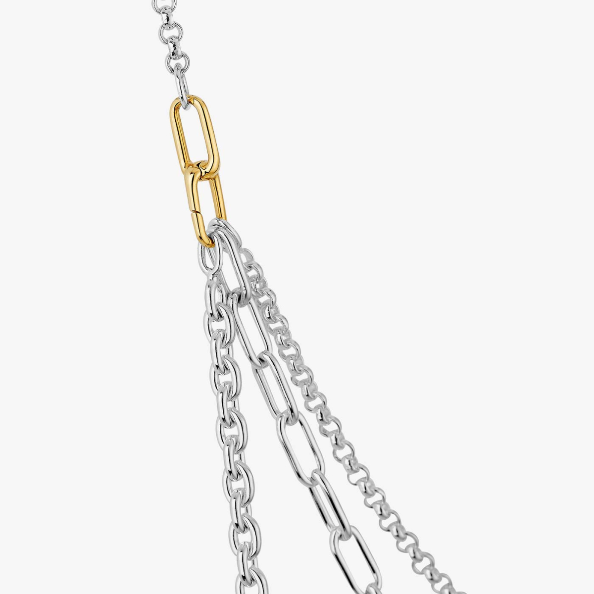 Maxima Two-Row Necklace, zoomed view on lobster clasp