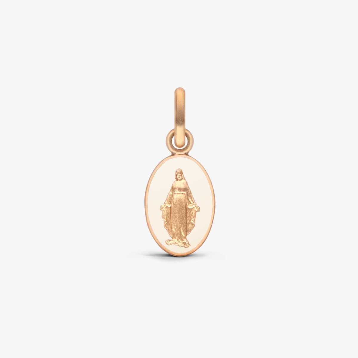 Ivory Miraculous Medal in Rose Gold