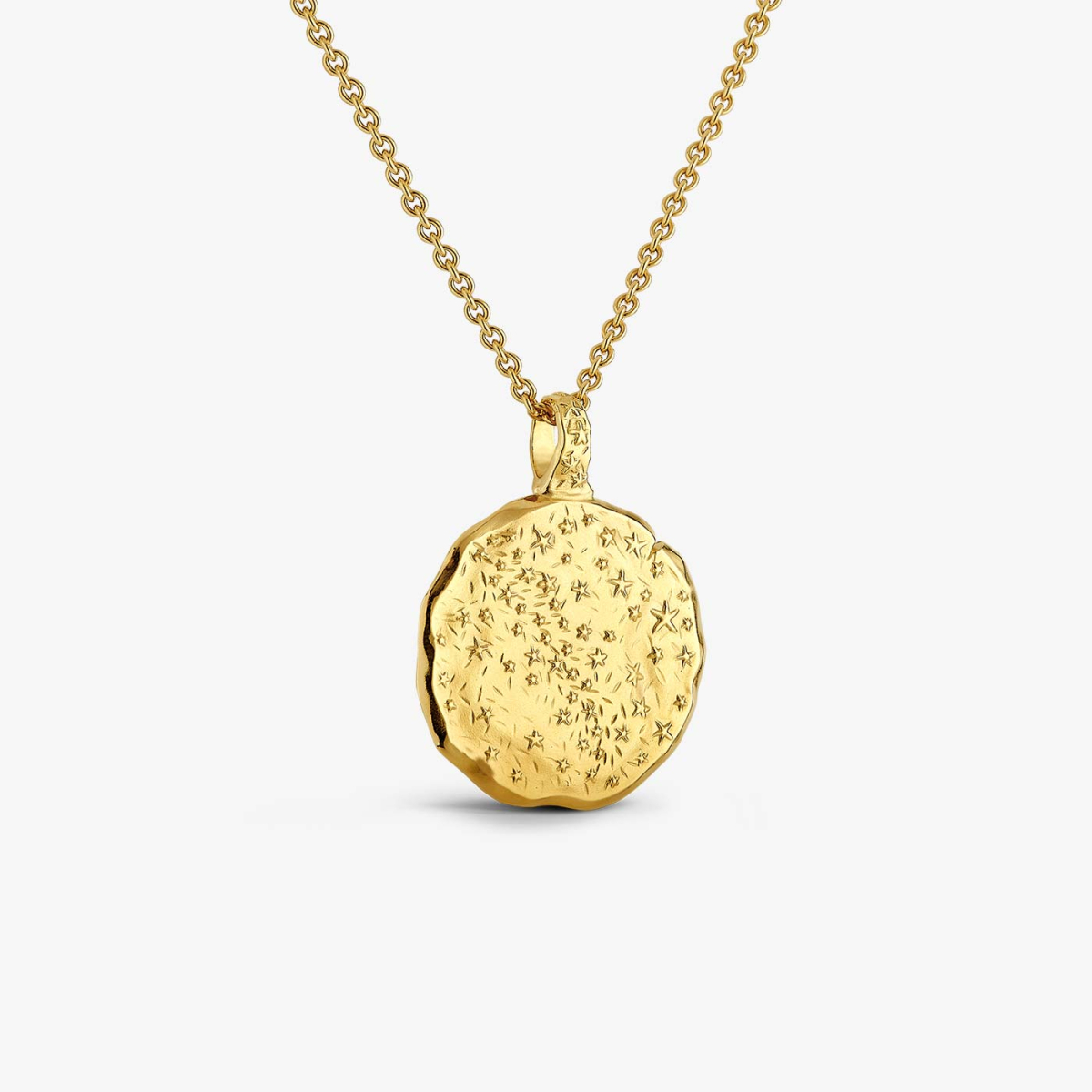 Yellow Gold Milky Way Medallion, chain view