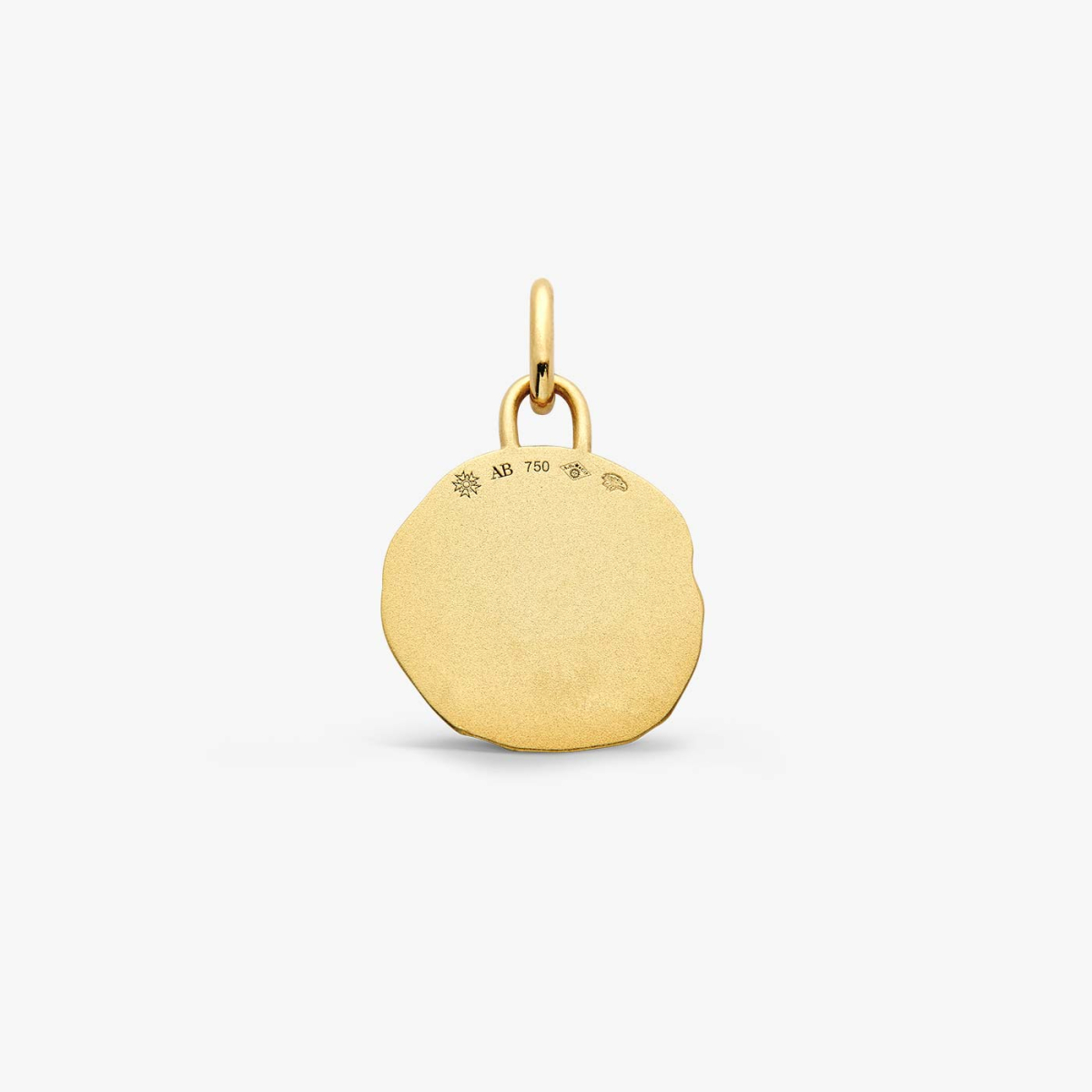 Yellow Gold & Diamond Cancer Astro Medallion, back view