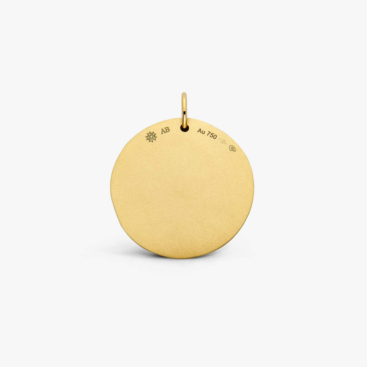 Yellow Gold and Diamond Eclipse Medallion, back view