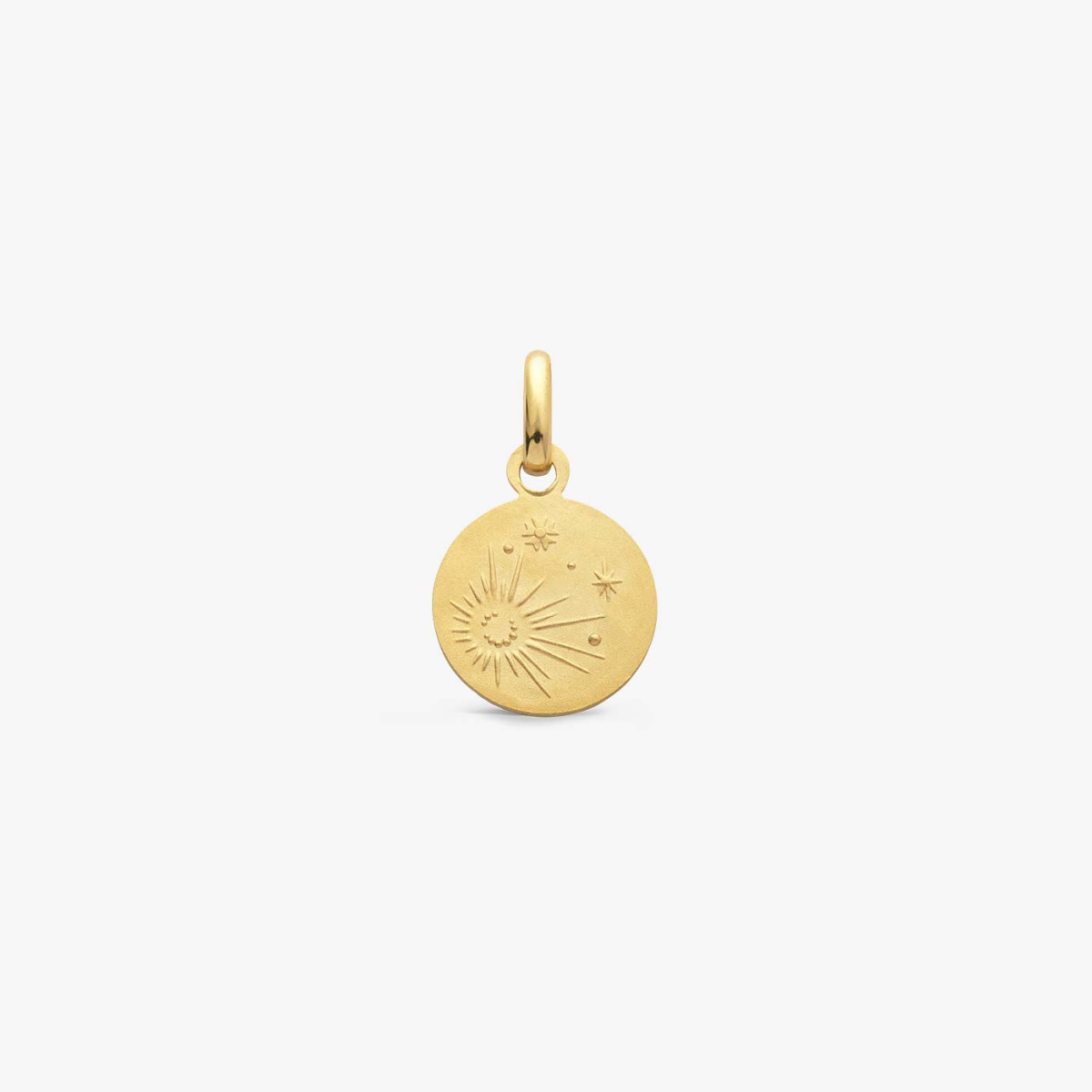 Moon Pendant in Yellow Gold and Diamond - Ivory, back view