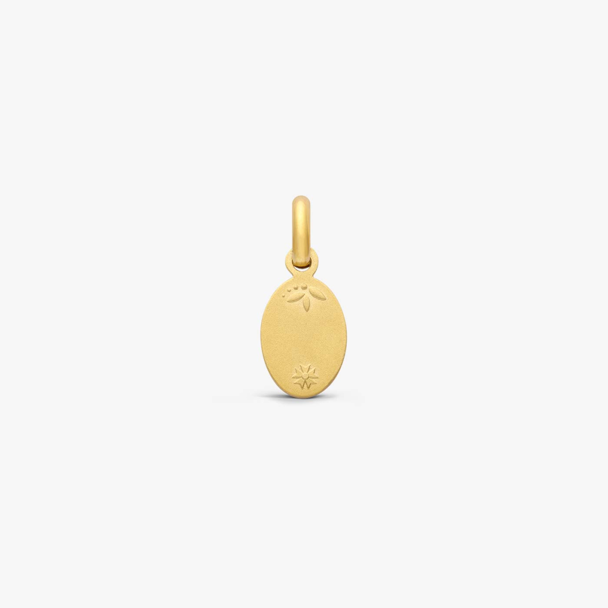 Clover Yellow Gold Pendant - Emerald Green, back view