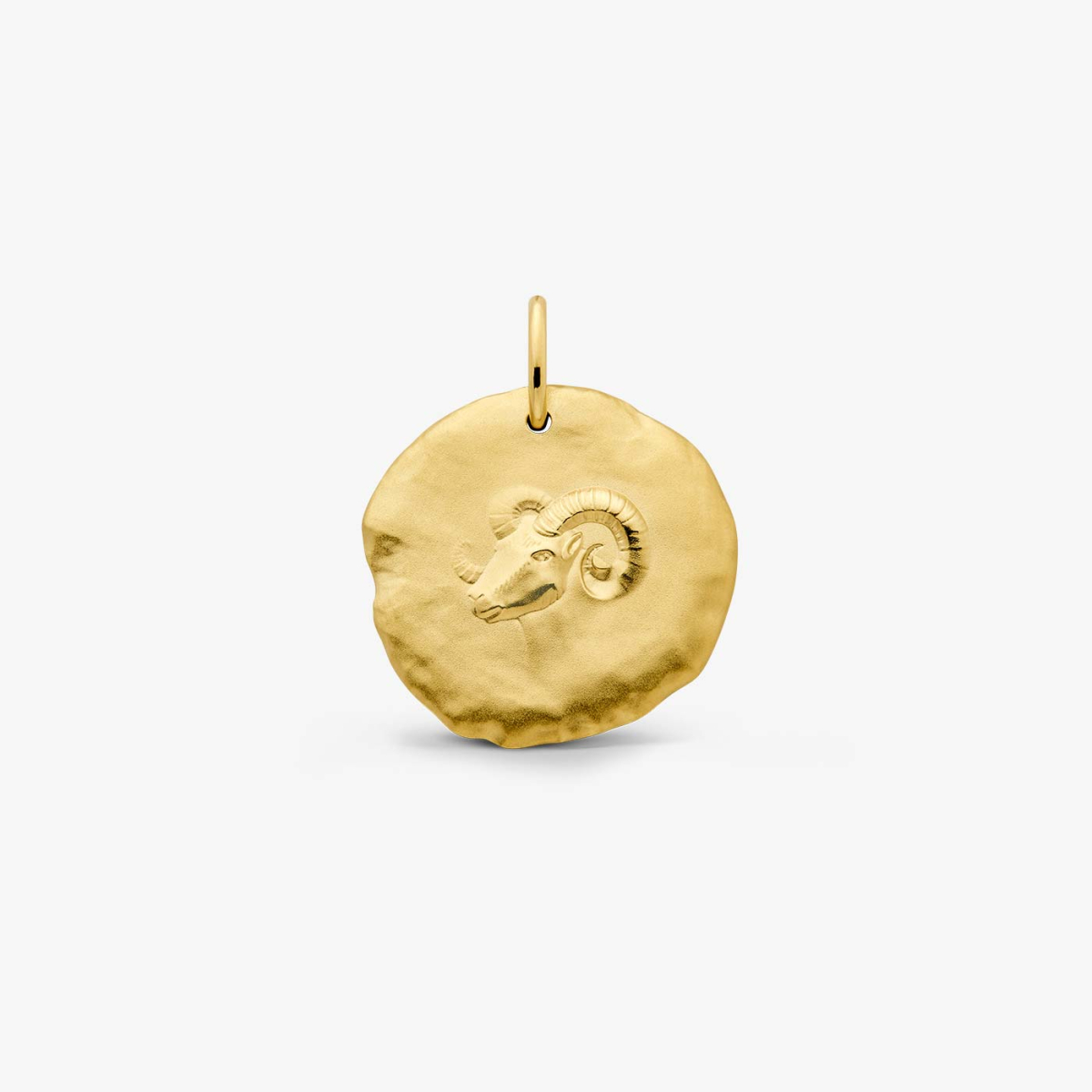 Yellow Gold Astro Aries Medallion