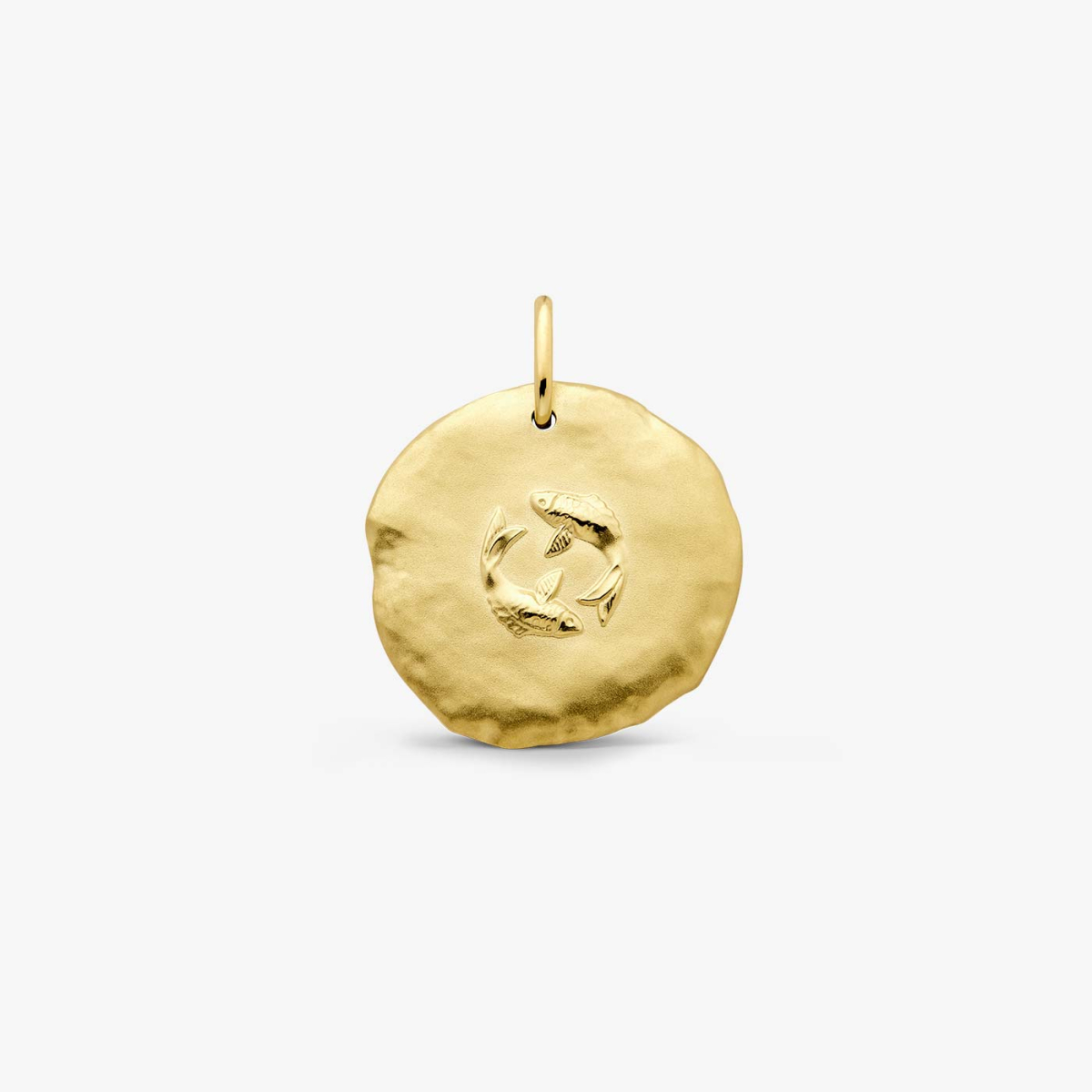 Yellow Gold Astro Pisces Medallion