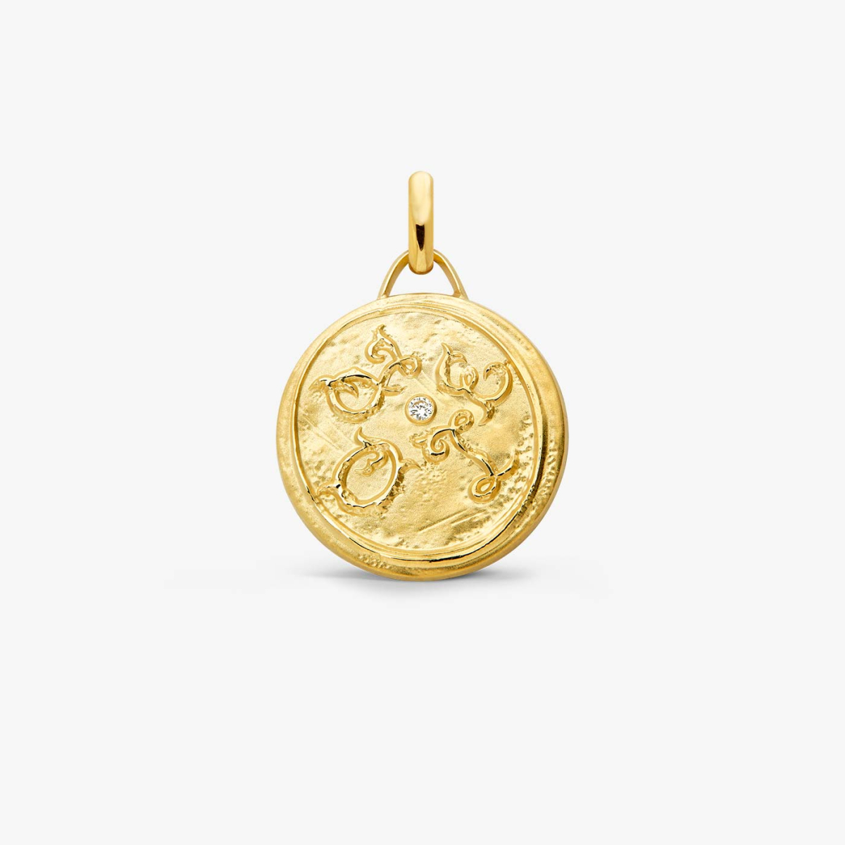 Yellow Gold and Diamond Joy Medallion