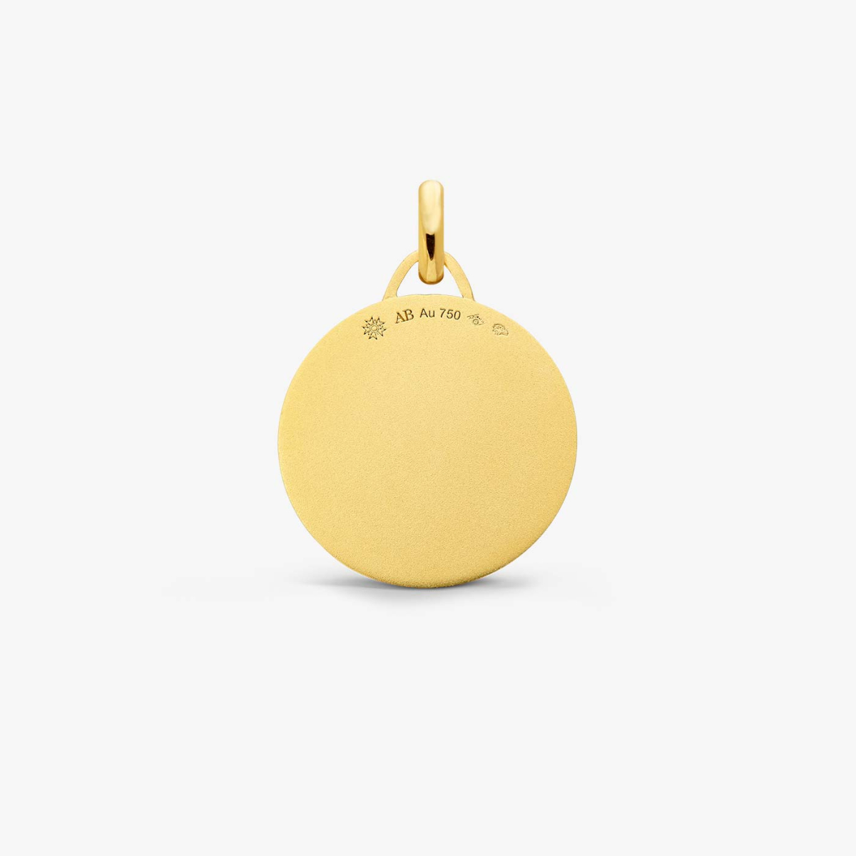 Yellow Gold and Diamond Joy Medallion, back view