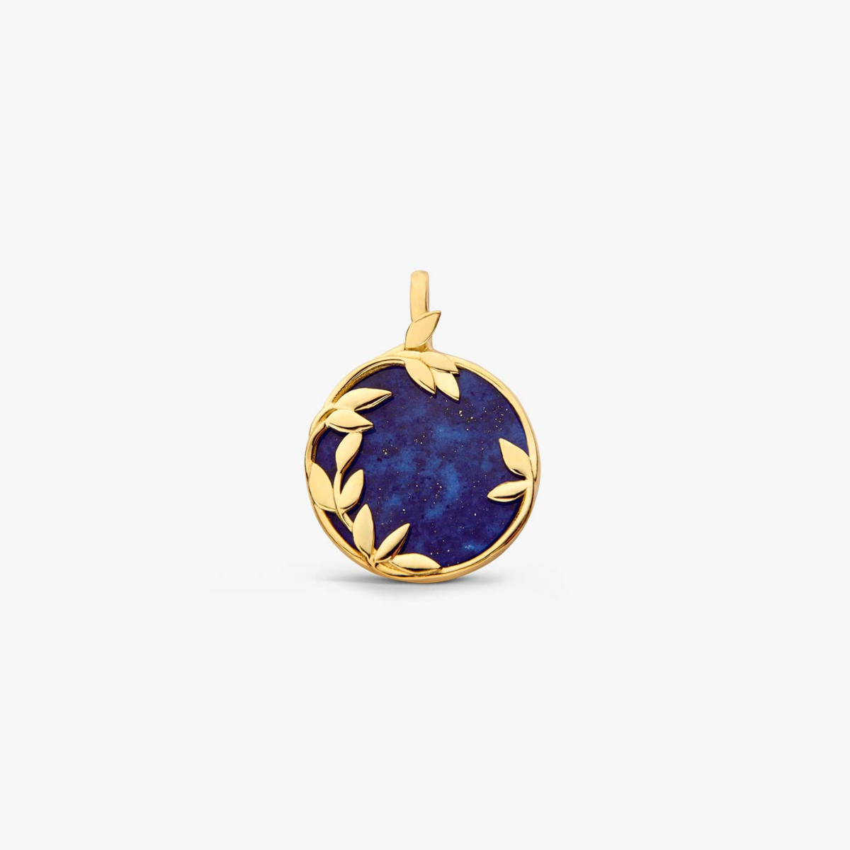 Yellow Gold and Lapis Lazuli Flora Medallion