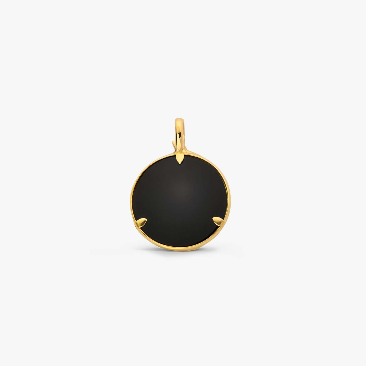 Yellow Gold and Onyx Flora Medallion, back view