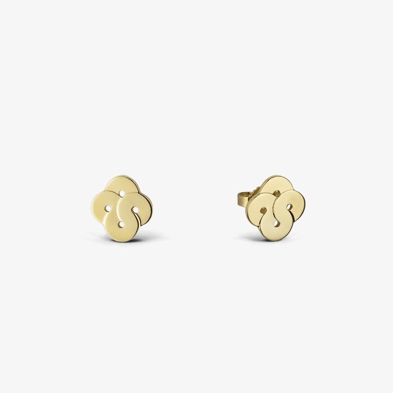 Large Model Yellow Gold Enlacé Earrings