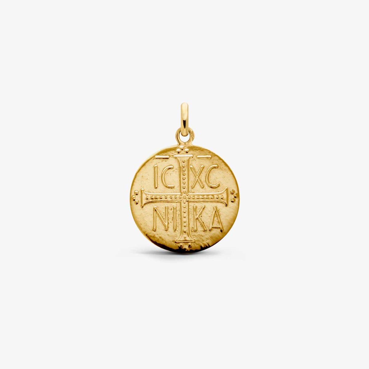 Yellow Gold Victorious Christ Baptism Medal