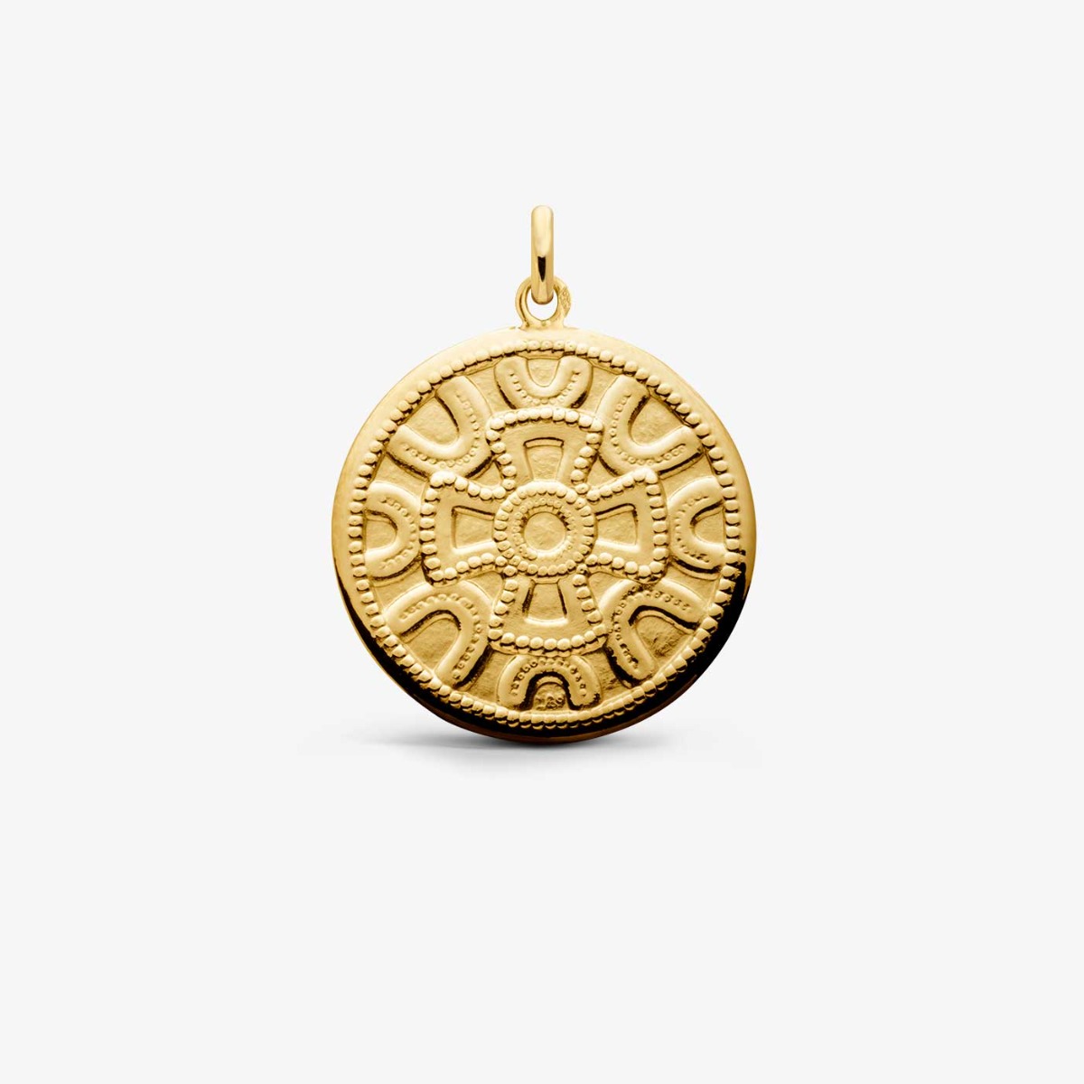 Yellow Gold Merovingian Design Baptism Medal