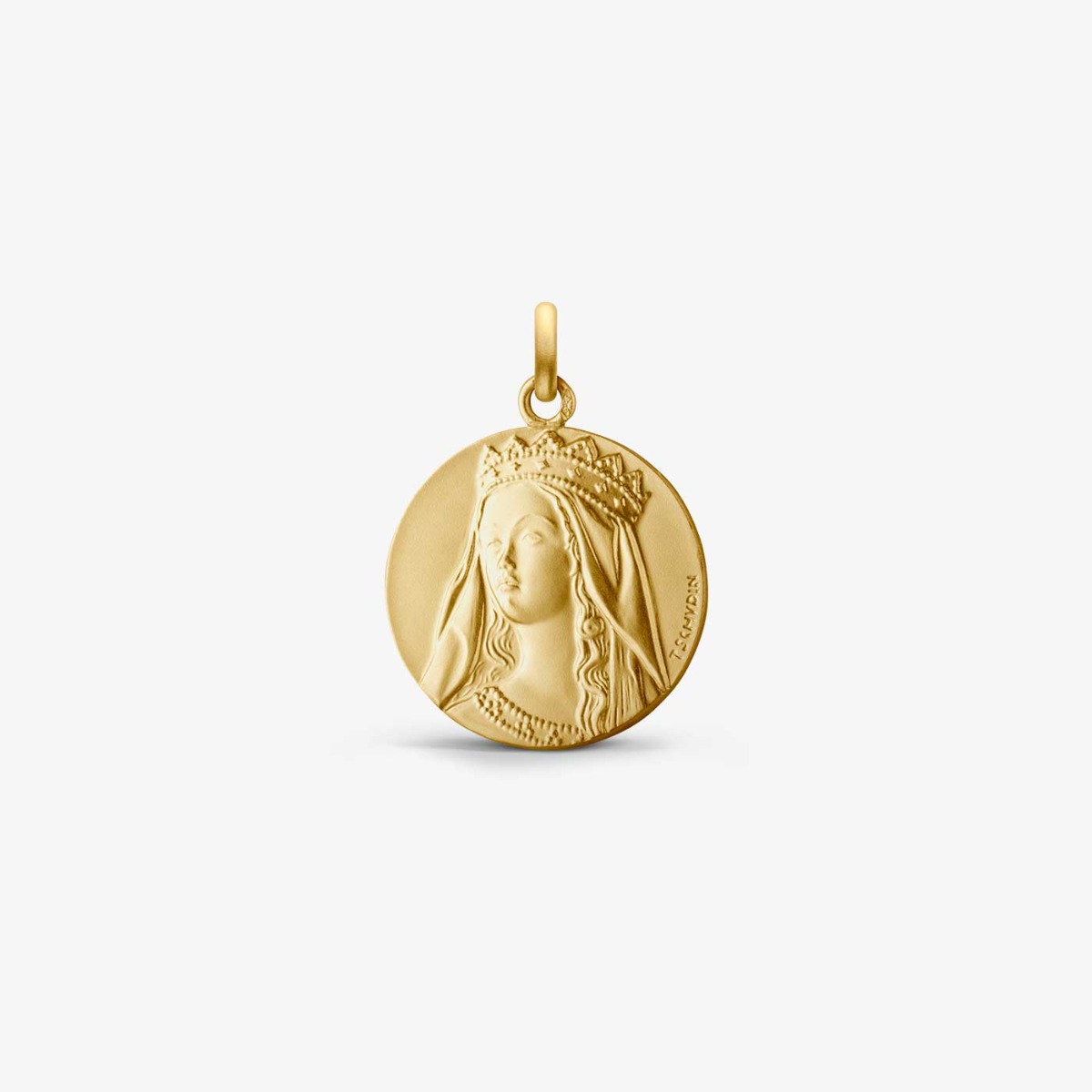 Yellow Gold Our Lady of Grace Baptism Medal