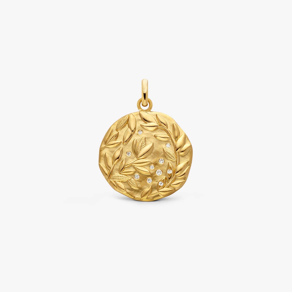 Yellow Gold and Diamond Daphné Medallion