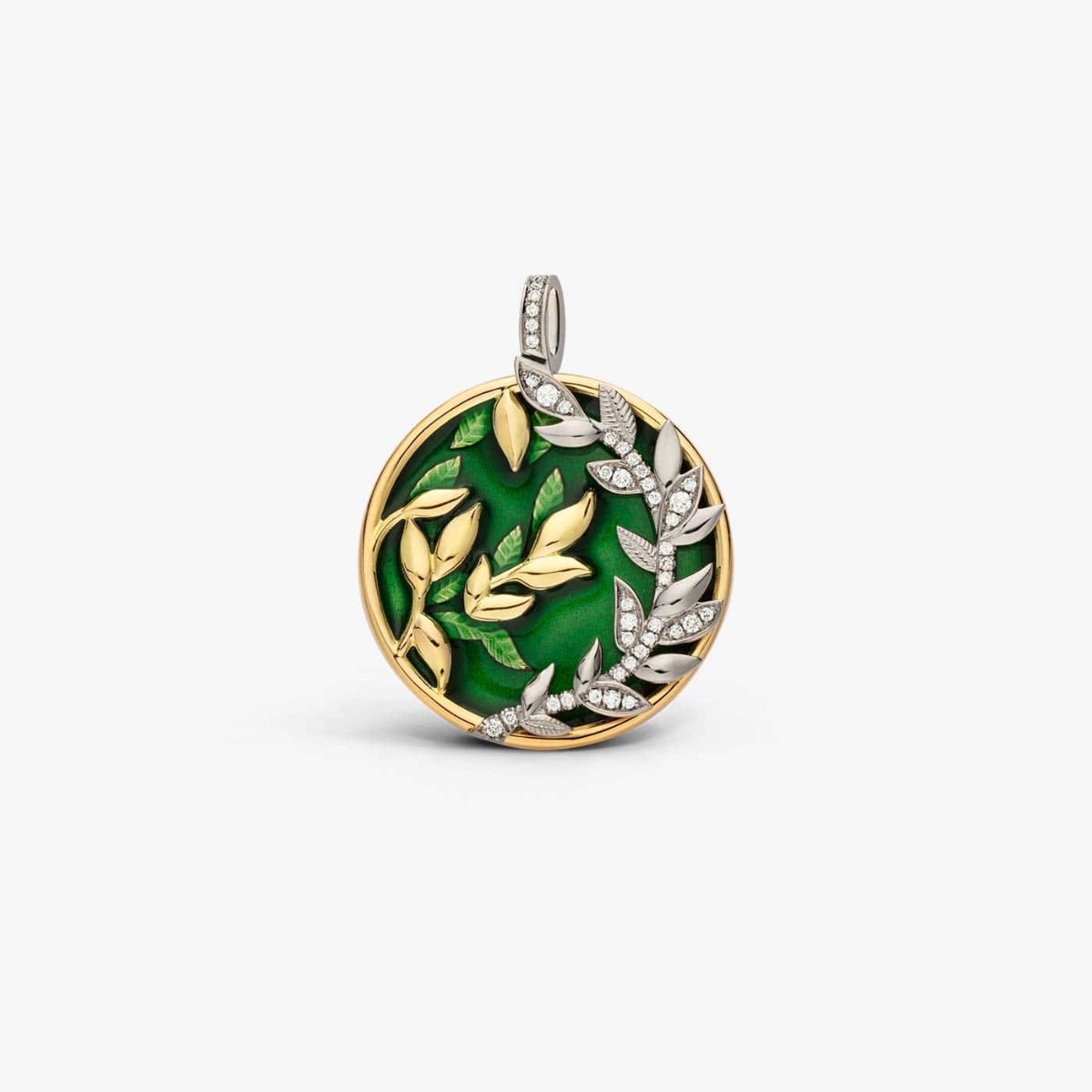 Green Fabula Medallion in Gold