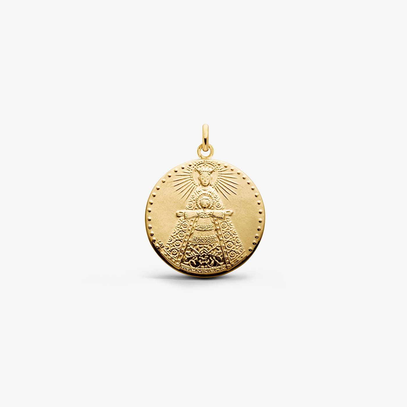 Yellow Gold Virgin in Majesty Medallion