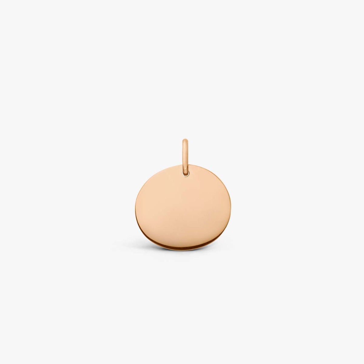 Solid Rose Gold Pebble Pendant